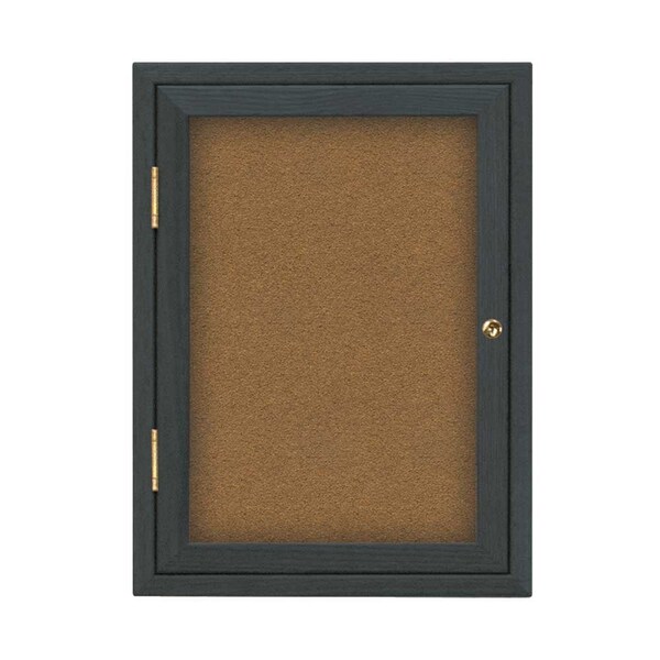 Sliding Glass Door Radius Letterboard, Hdr, 72"x48", Black/Green